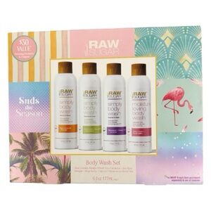 NIB - NEW- Raw Sugar Body Wash Set | Clean Beauty Aesthetic ~ Suds the Season